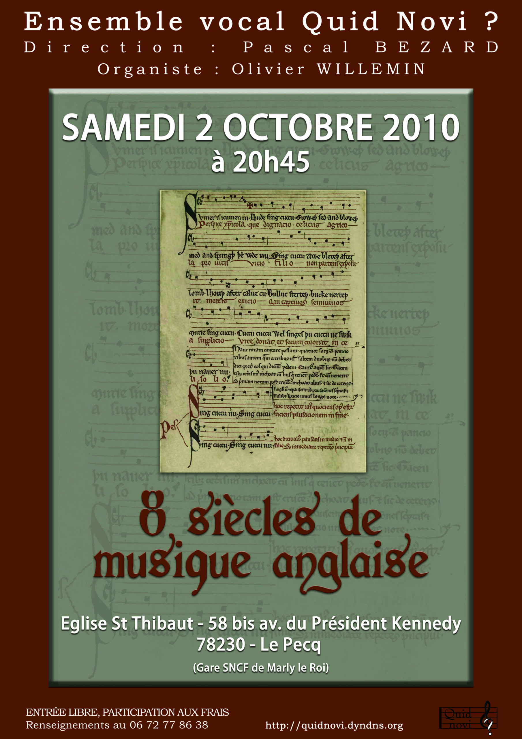 Musique anglo-saxonne à St Thibaut du Pecq